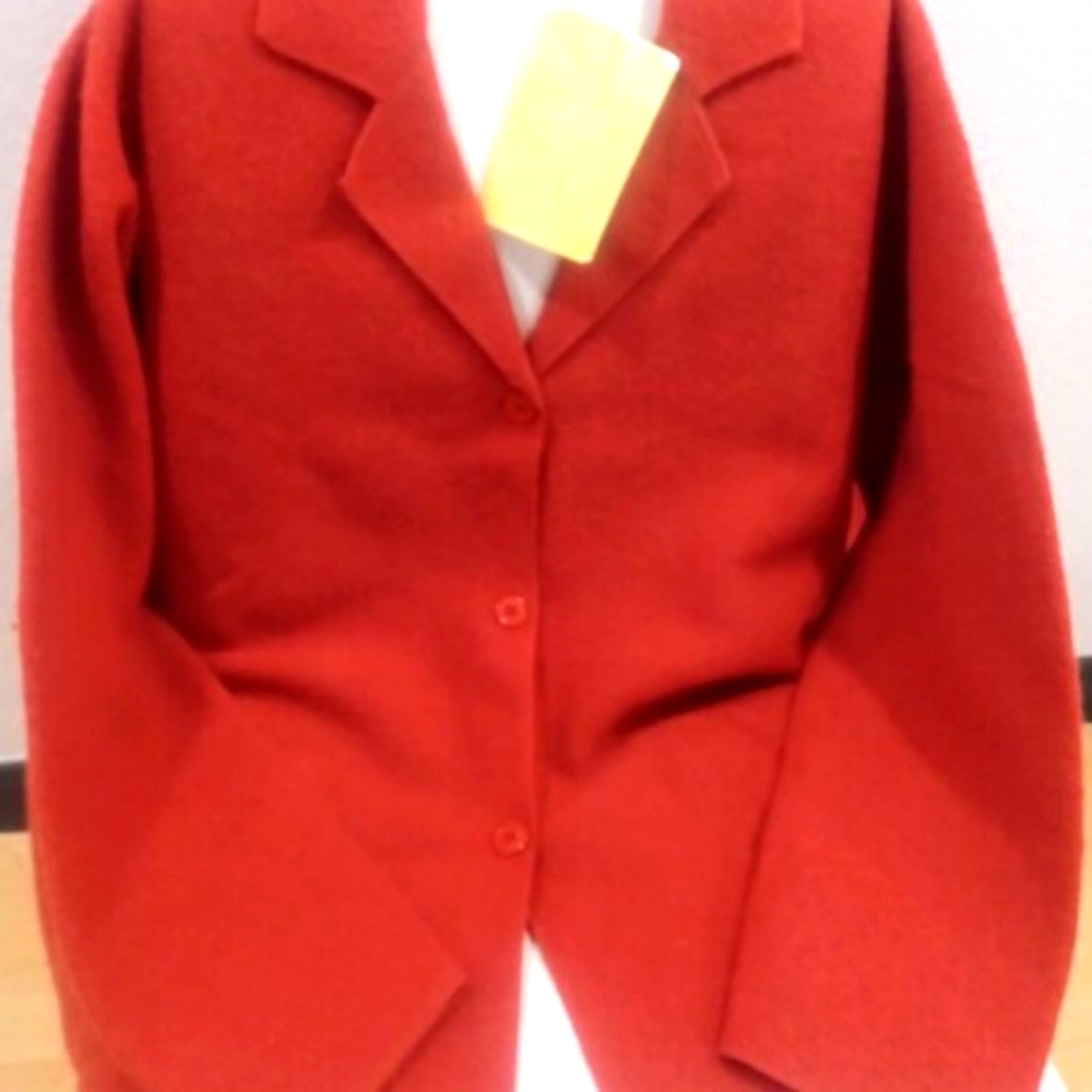Red Women's Single-Breasted Blazer